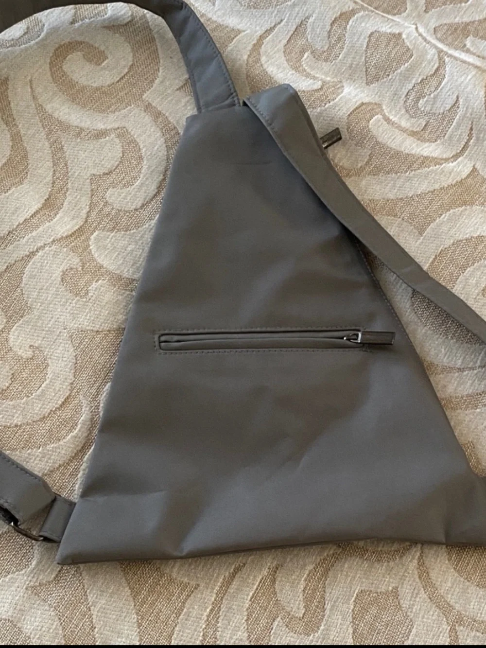 Vintage Giorgio Armani Parfums Gray Triangle Backpack Unisex Rare